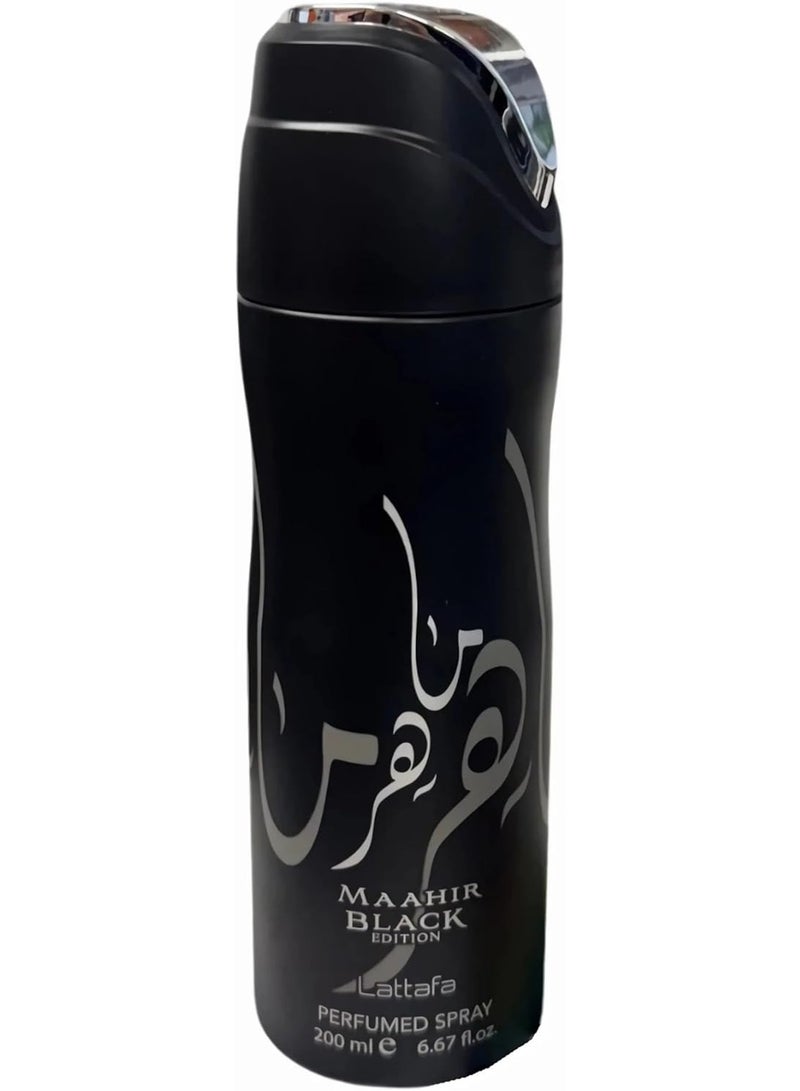 Lattafa Maahir Black Edition Deodorant Perfumed Spray – 200ml Orogonal